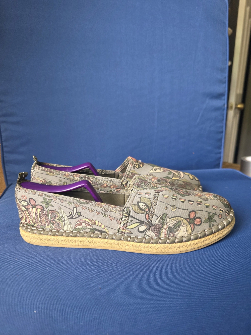 Sakroots Espadrille Slip-On Shoes Multicolor Textile Size 10 Boho Artsy